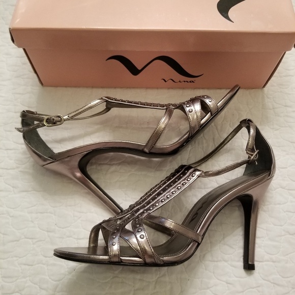 👠NINA gunmetal high heel - Picture 1 of 7